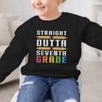 Straight Outta Seventh Grade Graduation Fun Back To School Graphic Kid Sweatshirt Straight Outta Seventh Grade Graduation Fun Back To School Graphic Kid Sweatshirt