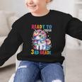 Student Unicorn Ready Back To School Crush 3rd Grade Girls Graphic Kid Sweatshirt