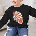 Tigers Cheerleading Back To School Cheer Team Spirit Orange Graphic Kid Sweatshirt Tigers Cheerleading Back To School Cheer Team Spirit Orange Graphic Kid Sweatshirt