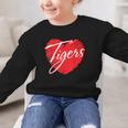 Tigers Heart Back To School Spirit R Graphic Kid Sweatshirt Tigers Heart Back To School Spirit R Graphic Kid Sweatshirt
