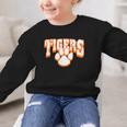 Tigers School Spirit Mascot Back To School Orange Graphic Kid Sweatshirt Tigers School Spirit Mascot Back To School Orange Graphic Kid Sweatshirt