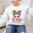 6th Grade Here I Come Messy Bun Hair Back To School Girls Graphic Kid Sweatshirt 6th Grade Here I Come Messy Bun Hair Back To School Girls Graphic Kid Sweatshirt