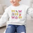 Apple Coquette Bow Books First Day Of School Back To School Graphic Kid Sweatshirt Apple Coquette Bow Books First Day Of School Back To School Graphic Kid Sweatshirt