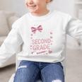 Back To School Cute Pink Coquette Girls Hello Second Grade Graphic Kid Sweatshirt Back To School Cute Pink Coquette Girls Hello Second Grade Graphic Kid Sweatshirt