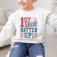 Baseball 1st Grade Back To School 1st Grade Batter Up Graphic Kid Sweatshirt Baseball 1st Grade Back To School 1st Grade Batter Up Graphic Kid Sweatshirt