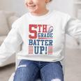 Baseball Fifth Grade Back To School 5th Grade Batter Up Graphic Kid Sweatshirt