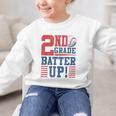 Baseball Second Grade Back To School 2nd Grade Batter Up Graphic Kid Sweatshirt Baseball Second Grade Back To School 2nd Grade Batter Up Graphic Kid Sweatshirt