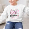 Cute 6th Grade Vibes Cat Kitten Lover Back To School Girls Graphic Kid Sweatshirt