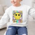 Girls 1st Grade Vibes Smile Face Back To School First Grade Graphic Kid Sweatshirt