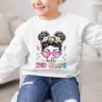 Hello 2nd Grade Messy Bun Back To School First Day Girl Kids Graphic Kid Sweatshirt Hello 2nd Grade Messy Bun Back To School First Day Girl Kids Graphic Kid Sweatshirt