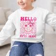 Hello Fifth Grade Coquette Bow Back To School 5th Grade Girl Graphic Kid Sweatshirt Hello Fifth Grade Coquette Bow Back To School 5th Grade Girl Graphic Kid Sweatshirt