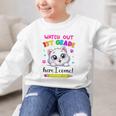 Kids Watch Out 1st Grade Here I Come Girls Cat Back To School Graphic Kid Sweatshirt