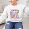 Little Miss Kindergarten Back To School Girls Coquette Bow Graphic Kid Sweatshirt Little Miss Kindergarten Back To School Girls Coquette Bow Graphic Kid Sweatshirt
