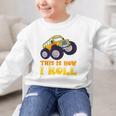 Monster Truck School Bus This Is How I Roll Back To School Graphic Kid Sweatshirt