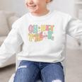 Oh Hey Pre-K Groovy Retro First Day Back To School Graphic Kid Sweatshirt