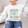 Peace Out 5th Grade Retro Back To School Students Graphic Kid Sweatshirt Peace Out 5th Grade Retro Back To School Students Graphic Kid Sweatshirt