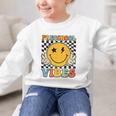 Preschool Vibes Retro Groovy Back To School Pre-K Graphic Kid Sweatshirt Preschool Vibes Retro Groovy Back To School Pre-K Graphic Kid Sweatshirt