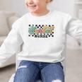 Retro Checkered School Nurse Squad Back To School Graduation Graphic Kid Sweatshirt Retro Checkered School Nurse Squad Back To School Graduation Graphic Kid Sweatshirt