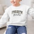 Retro Fourth Grade Camo Back To School Girls Boys 4th Grade Graphic Kid Sweatshirt