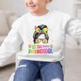 Women's Little Miss Preschool Messy Bun Tie Dye Back To School Girls Graphic Kid Sweatshirt Women's Little Miss Preschool Messy Bun Tie Dye Back To School Girls Graphic Kid Sweatshirt