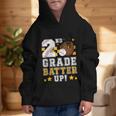 2nd Grade Batter Up Baseball First Day Back To School Graphic Kid Hoodie 2nd Grade Batter Up Baseball First Day Back To School Graphic Kid Hoodie
