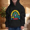 2nd Grade Vibes Back To School Rainbow Second Grade Graphic Kid Hoodie 2nd Grade Vibes Back To School Rainbow Second Grade Graphic Kid Hoodie