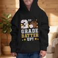 3rd Grade Batter Up Baseball First Day Back To School Graphic Kid Hoodie