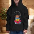 Back To School Afro African American Boy Student Graphic Kid Hoodie