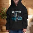 Back To School Bruh Boy Skeleton Riding On a BMX Bike Graphic Kid Hoodie