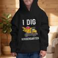 Back To School I Dig Kindergarten Dumping Truck Boys Girls Graphic Kid Hoodie Back To School I Dig Kindergarten Dumping Truck Boys Girls Graphic Kid Hoodie