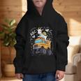 Back To School Goat School Bus 100 Days Of School Graphic Kid Hoodie