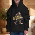 Bigfoot Carrying School Bus Sasquatch Back To School Graphic Kid Hoodie
