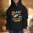 Blast Off Into First Grade Back To School Kids Rocket Space Graphic Kid Hoodie Blast Off Into First Grade Back To School Kids Rocket Space Graphic Kid Hoodie