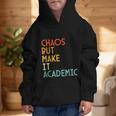 Chaos But Make It Academic Retro Back To School Graphic Kid Hoodie
