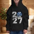 Class Of 2027 Cheer Blue Senior 2027 Back To School Graphic Kid Hoodie