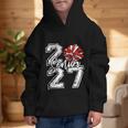 Class Of 2027 Cheer Red Senior 2027 Back To School Graphic Kid Hoodie