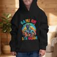 Dinosaur Video Games Back To School 5th Grade Boys Gamer Graphic Kid Hoodie Dinosaur Video Games Back To School 5th Grade Boys Gamer Graphic Kid Hoodie