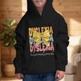 Dyslexia Interventionist Groovy Coquette Bow Back To School Graphic Kid Hoodie Dyslexia Interventionist Groovy Coquette Bow Back To School Graphic Kid Hoodie