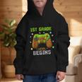First Day Of 1st Grade Level Begins Back To School Boy Graphic Kid Hoodie First Day Of 1st Grade Level Begins Back To School Boy Graphic Kid Hoodie