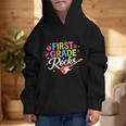 First Grade Rocks Colorful Back To School Guitar Graphic Kid Hoodie