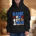 Game On First Grade Boy Baseball Back To School Graphic Kid Hoodie