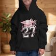 Girls Class Of 2027 Back To School Senior 2027 Coquette Bow Graphic Kid Hoodie