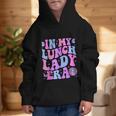 Groovy In My Lunch Lady Era Cafeteria Back To School Graphic Kid Hoodie Groovy In My Lunch Lady Era Cafeteria Back To School Graphic Kid Hoodie