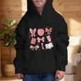 Happy Back To School 1st Day Toddler Girl Boho Coquette Bows Graphic Kid Hoodie