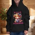 Hello Preschool Cute Highland Cow Lover Back To School Graphic Kid Hoodie Hello Preschool Cute Highland Cow Lover Back To School Graphic Kid Hoodie