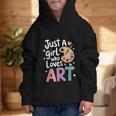 Just a Girl Who Loves Art Cute Back To School Kids Girls Graphic Kid Hoodie Just a Girl Who Loves Art Cute Back To School Kids Girls Graphic Kid Hoodie