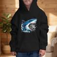 Kids Shark With School Books Back To School Shark Lovers Graphic Kid Hoodie Kids Shark With School Books Back To School Shark Lovers Graphic Kid Hoodie