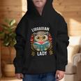 Librarian Lady Library Cute Owl Back To School Women Girls Graphic Kid Hoodie Librarian Lady Library Cute Owl Back To School Women Girls Graphic Kid Hoodie