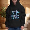 Ninth Birthday Girl Mermaid 9th Toddler's Back To School Graphic Kid Hoodie