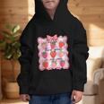 Preppy Back To School 3rd Grade Is My Jam Strawberry Bow Graphic Kid Hoodie
